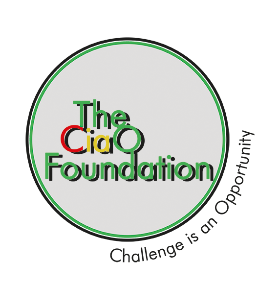 The Ciao foundation logo and tag line 'challenge is an opportunity'